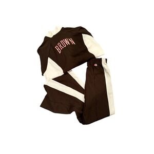 Vintage 60s Champion Brown White Tracksuit Set Top Pants‎ Mens XL Sportswear